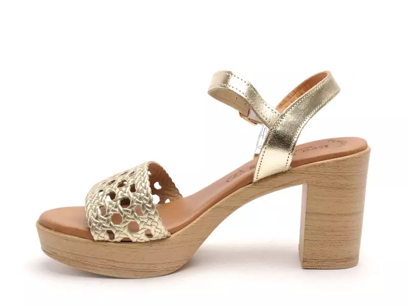 Eva Frutos 6889 Or Sandales à Talons Femme