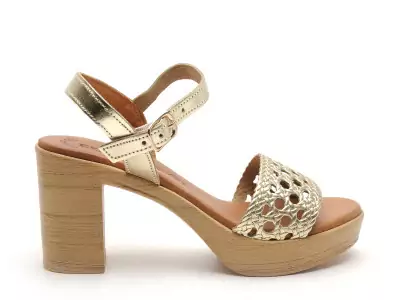 6889 Or Sandales à Talons Femme