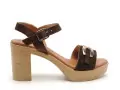 Eva Frutos 6812 Marron Sandales à Talons Femme