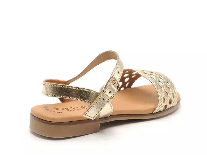 Eva Frutos 3089 Or Sandales Plates Femme