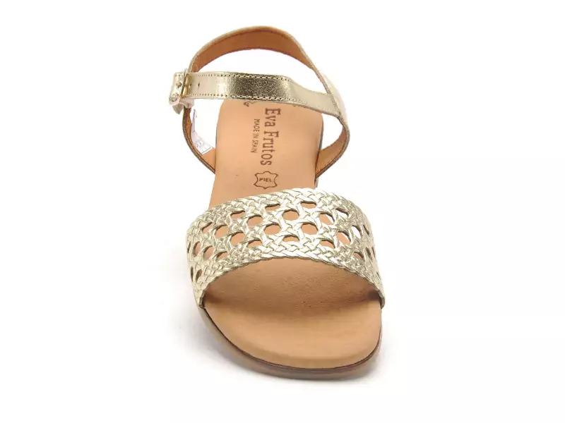Eva Frutos 3089 Or Sandales Plates Femme