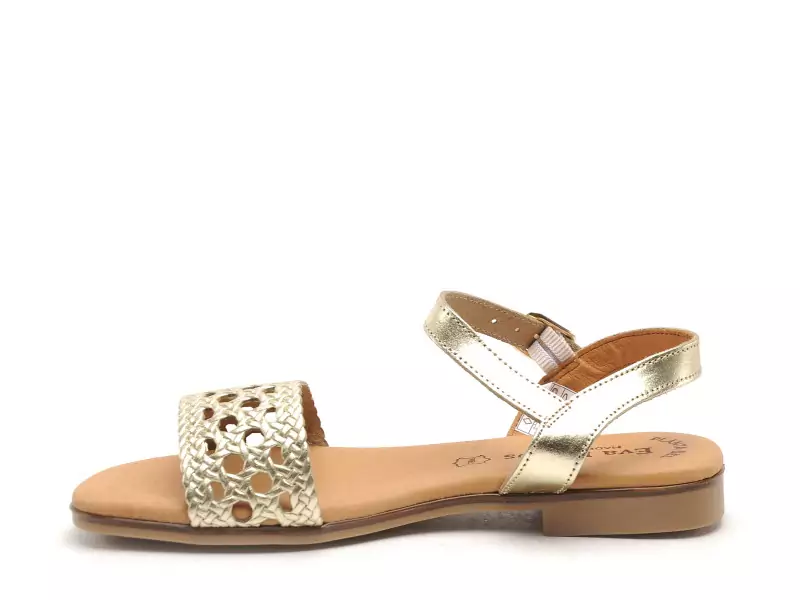 Eva Frutos 3089 Or Sandales Plates Femme