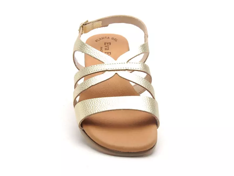 Eva Frutos 3060 Or Sandales Plates Femme