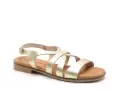 Eva Frutos 3060 Or Sandales Plates Femme