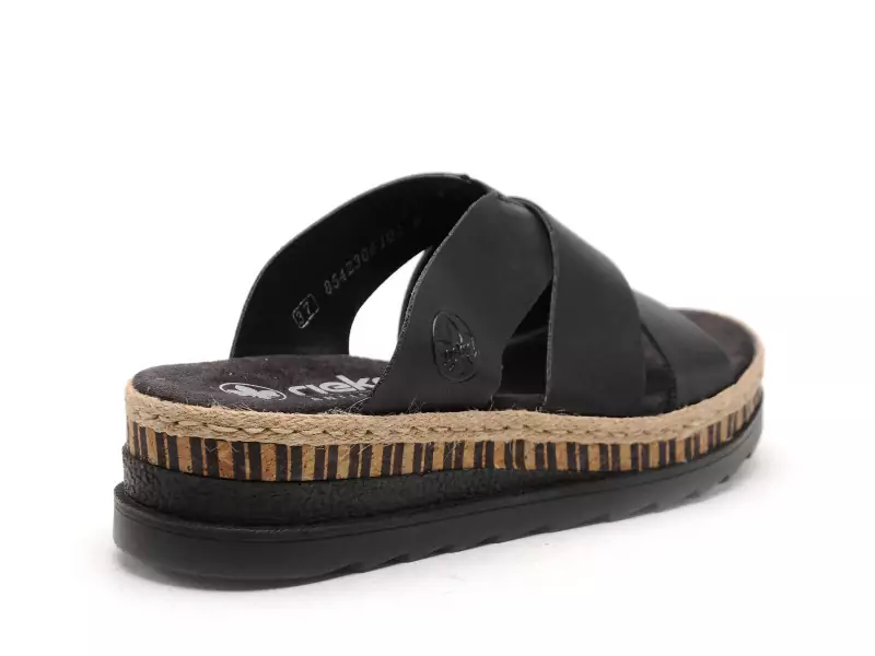Rieker V7989 Noir Mules et Sabots à Talons Femme