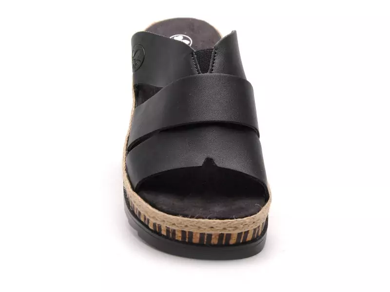 Rieker V7989 Noir Mules et Sabots à Talons Femme