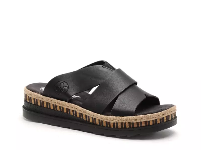 Rieker V7989 Noir Mules et Sabots à Talons Femme