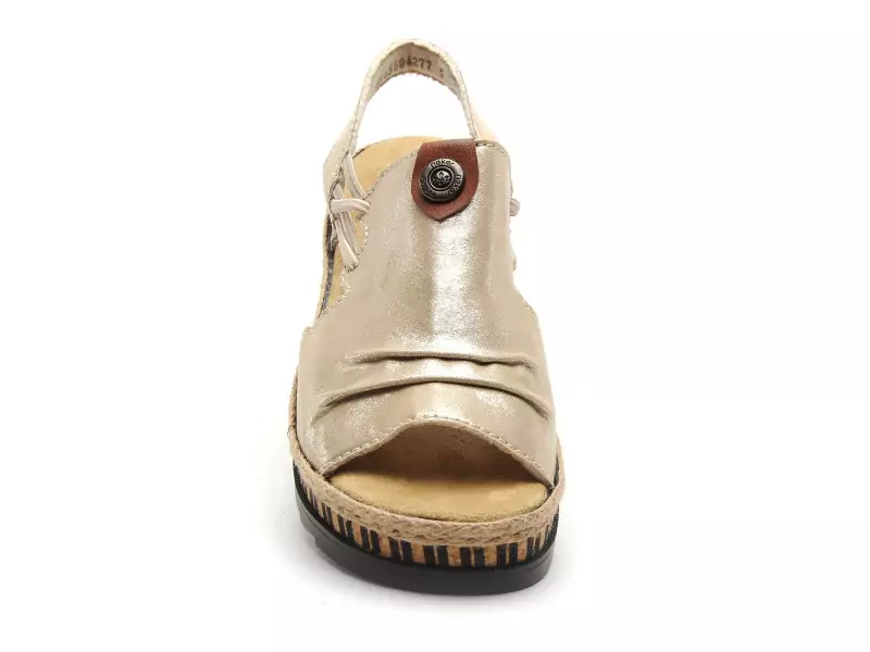 Rieker V7972 Or Sandales à Talons Femme