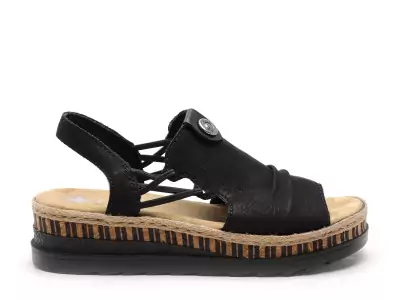 V7972 Noir Sandales à Talons Femme