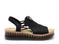 Rieker V7972 Noir Sandales à Talons Femme