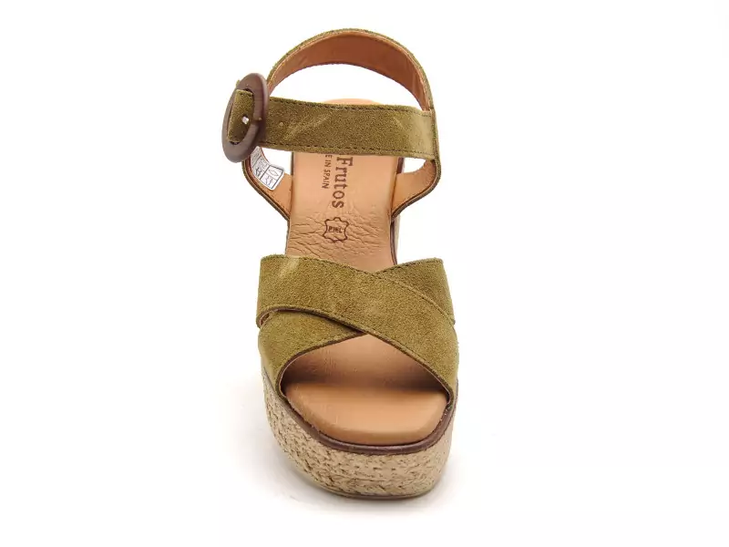 Eva Frutos 5816 Kaki Sandales à Talons Femme