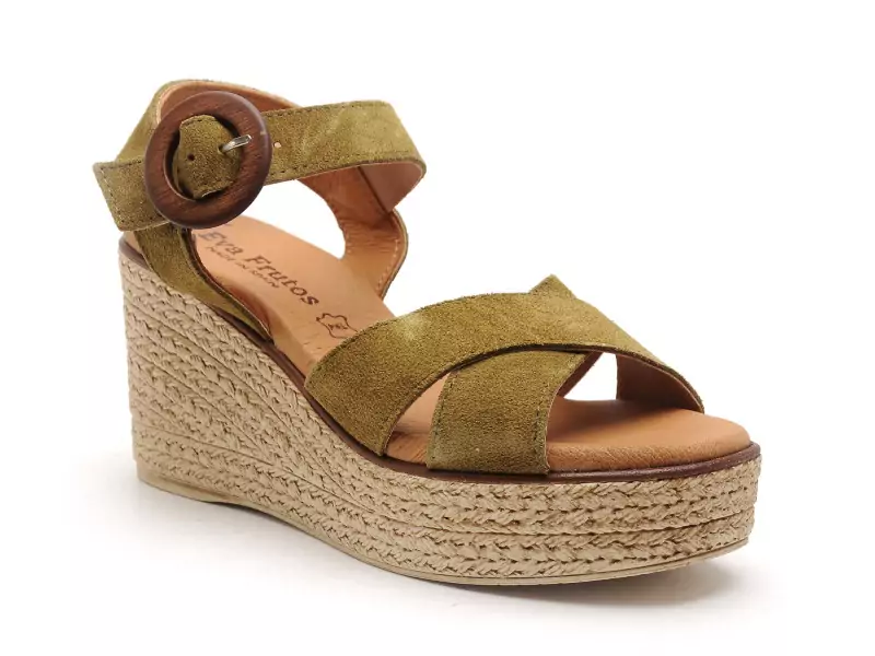 Eva Frutos 5816 Kaki Sandales à Talons Femme