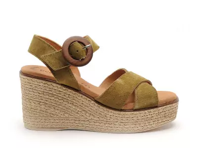 5816 Kaki Sandales à Talons Femme