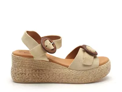 3777 Beige Sandales à Talons Femme