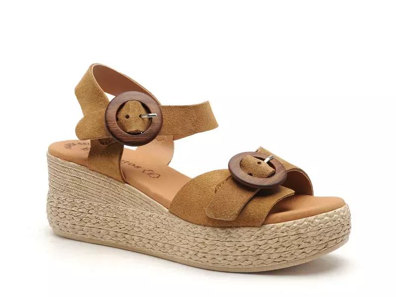 Eva Frutos 3777 Marron Sandales à Talons Femme