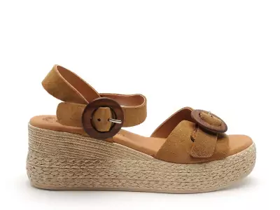 3777 Marron Sandales à Talons Femme