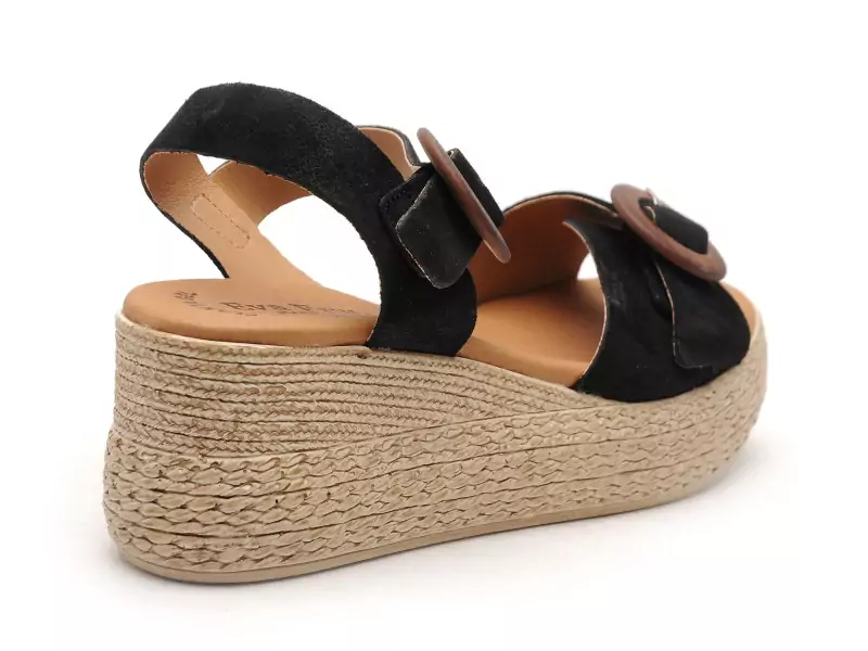 Eva Frutos 3777 Noir Sandales à Talons Femme