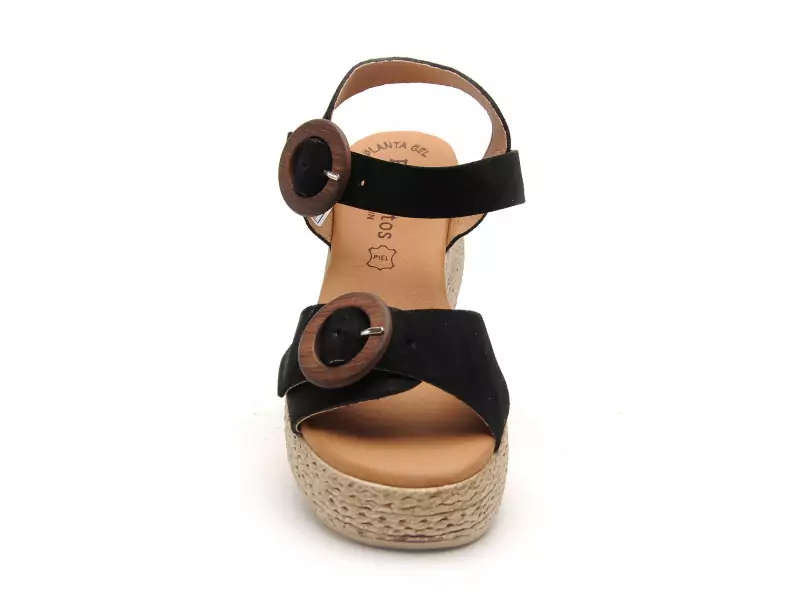 Eva Frutos 3777 Noir Sandales à Talons Femme