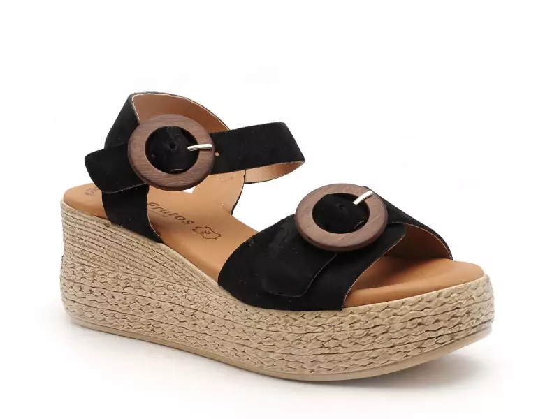 Eva Frutos 3777 Noir Sandales à Talons Femme