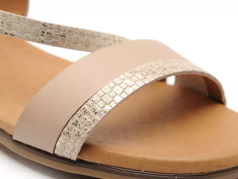 Eva Frutos 3015 Beige Sandales Plates Femme