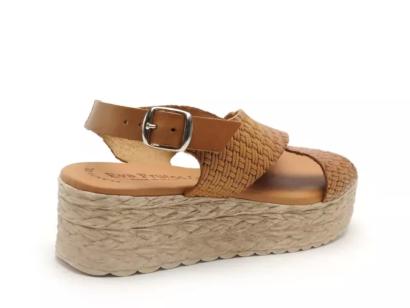 Eva Frutos 714 Marron Sandales à Talons Femme