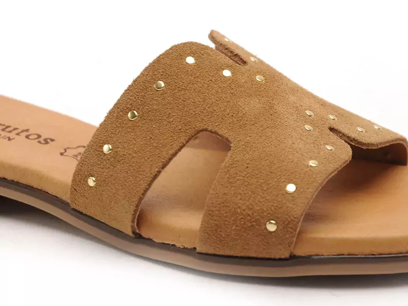 Eva Frutos 3054 Marron Mules et Sabots Plats Femme