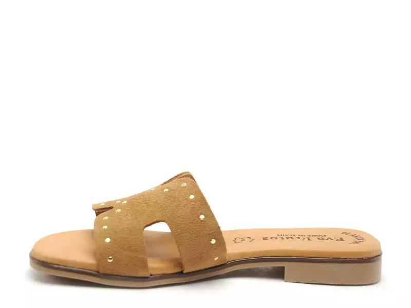 Eva Frutos 3054 Marron Mules et Sabots Plats Femme