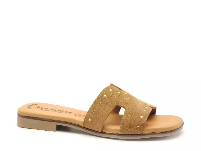 Eva Frutos 3054 Marron Mules et Sabots Plats Femme