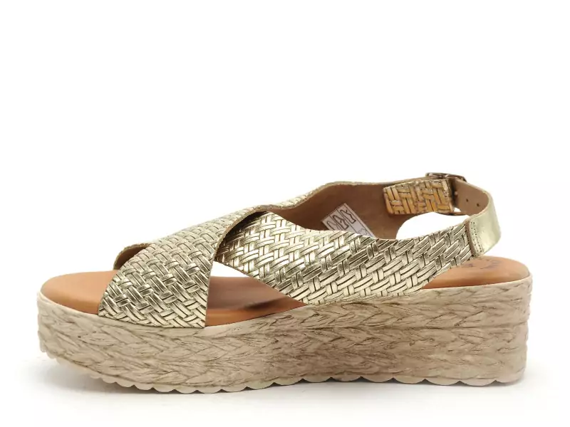 Eva Frutos 714 Or Sandales à Talons Femme