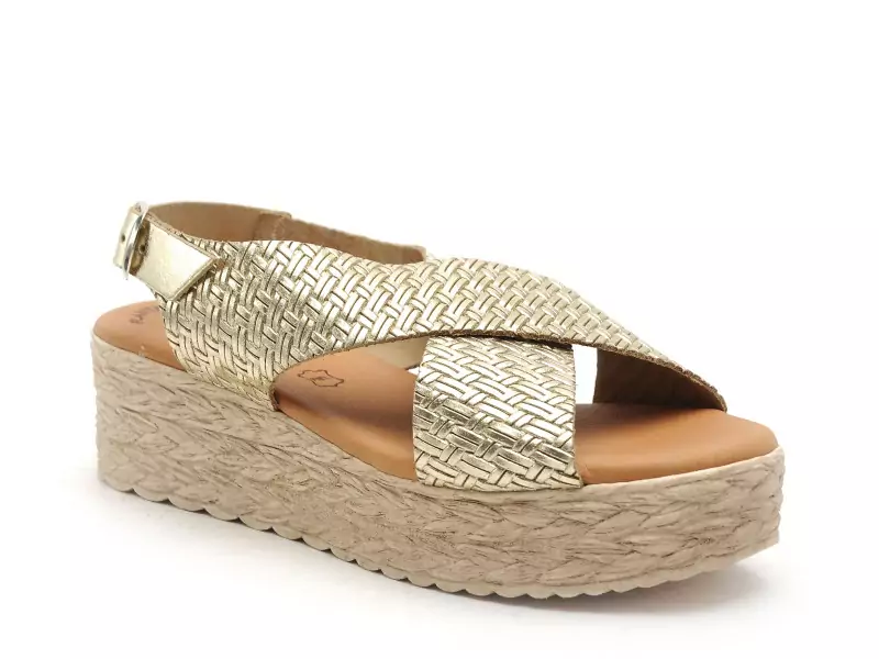 Eva Frutos 714 Or Sandales à Talons Femme