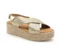 Eva Frutos 714 Or Sandales à Talons Femme