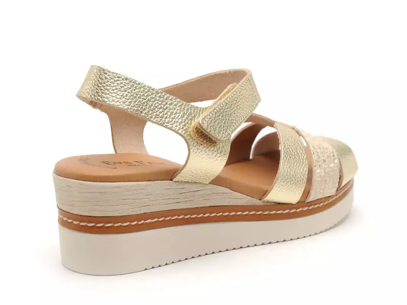 Eva Frutos 550 Or Sandales à Talons Femme