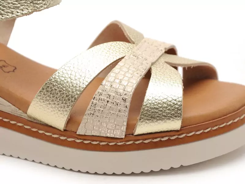 Eva Frutos 550 Or Sandales à Talons Femme