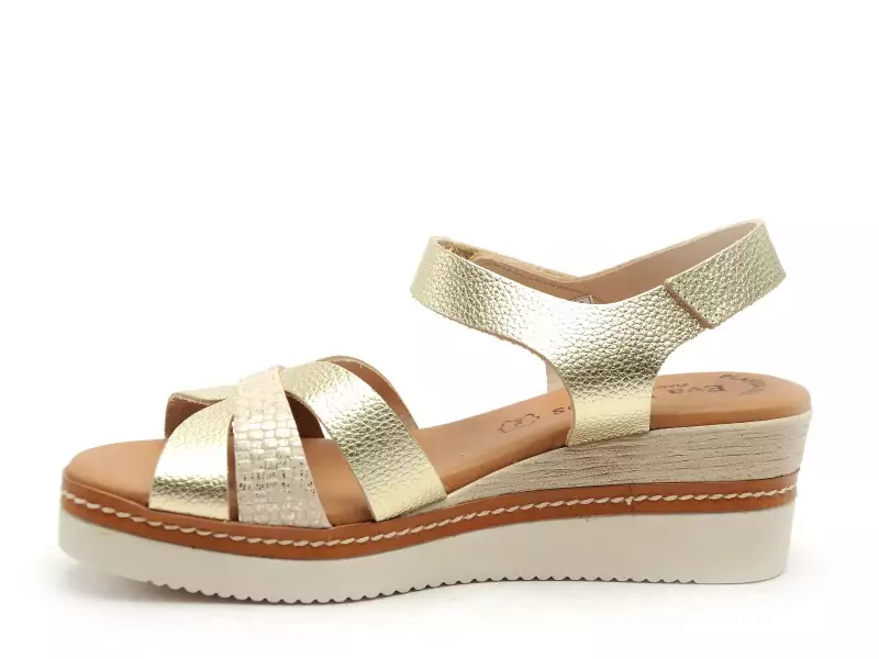 Eva Frutos 550 Or Sandales à Talons Femme