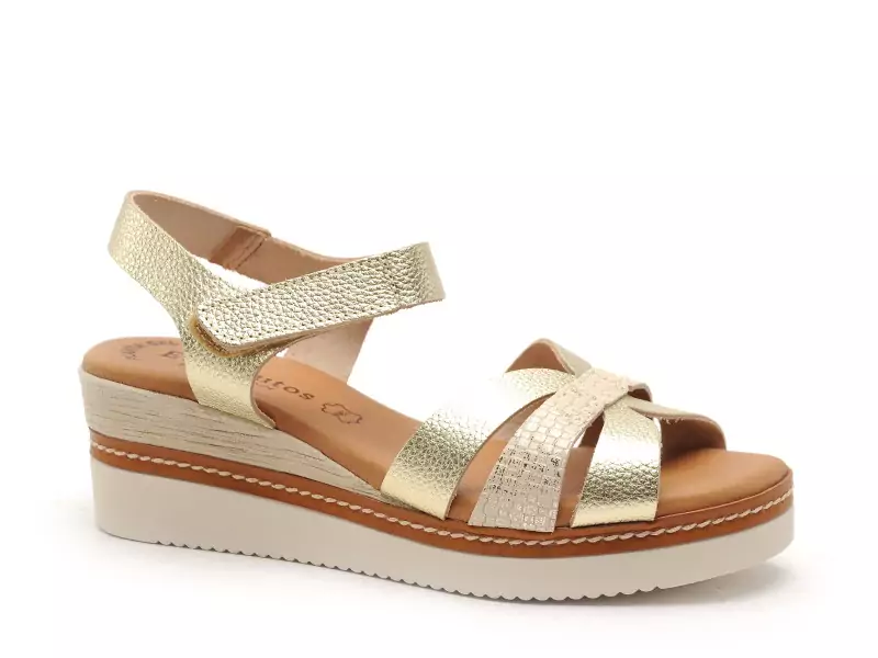 Eva Frutos 550 Or Sandales à Talons Femme