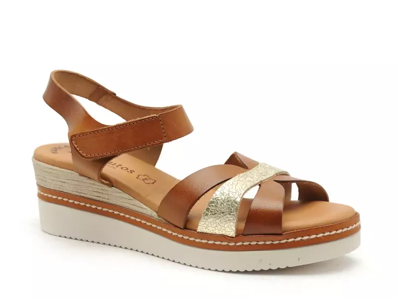 Eva Frutos 550 Marron Sandales à Talons Femme