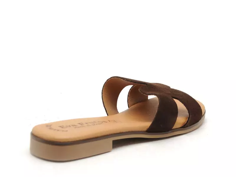 Eva Frutos 3053 Marron Mules et Sabots Plats Femme