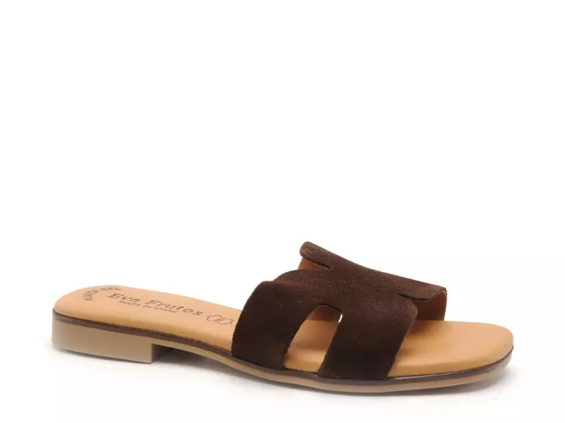 Eva Frutos 3053 Marron Mules et Sabots Plats Femme