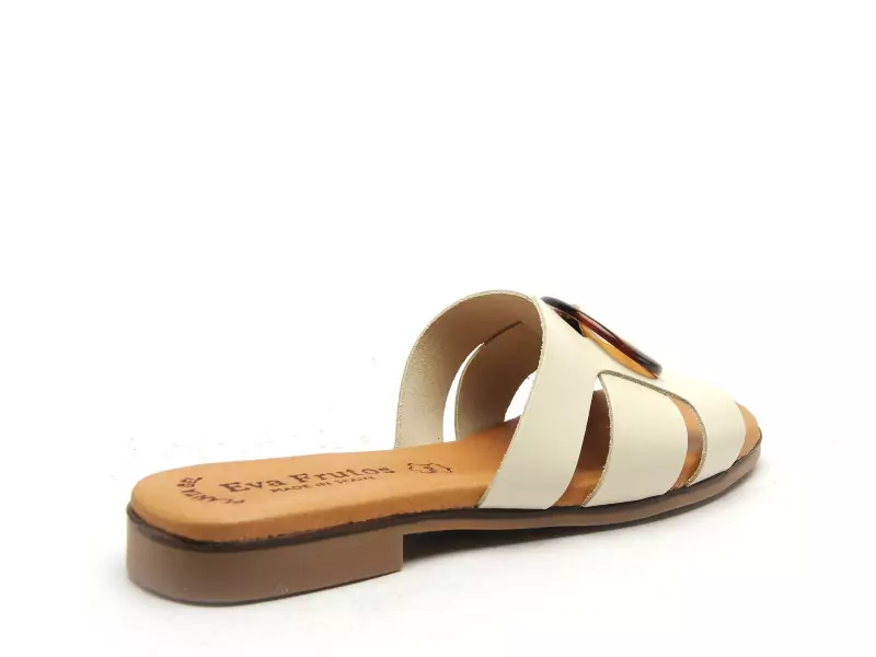 Eva Frutos 3054 Beige Mules et Sabots Plats Femme