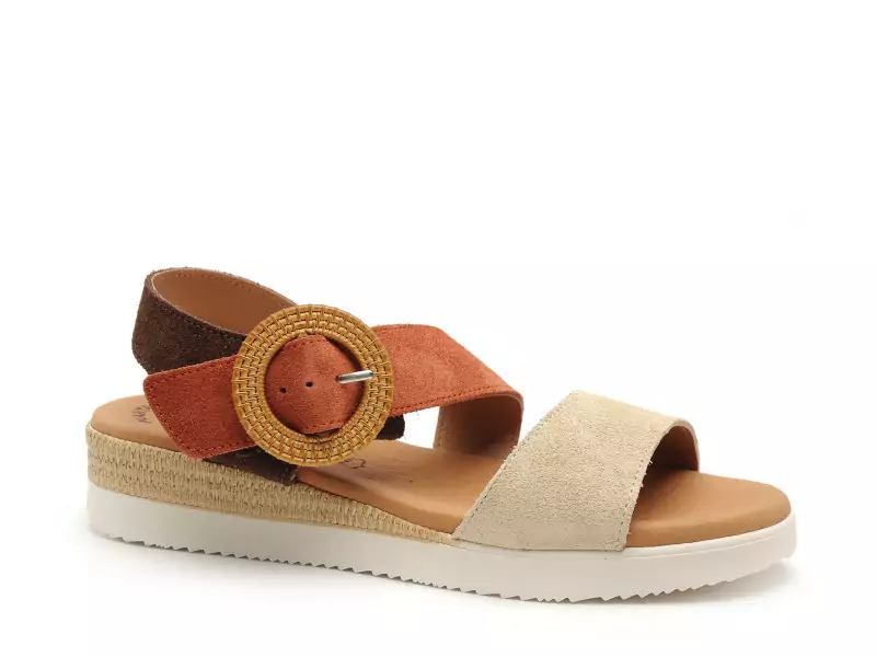 Eva Frutos 4220 Beige Sandales à Talons Femme