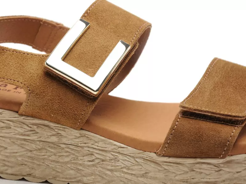 Eva Frutos 724 Marron Sandales à Talons Femme