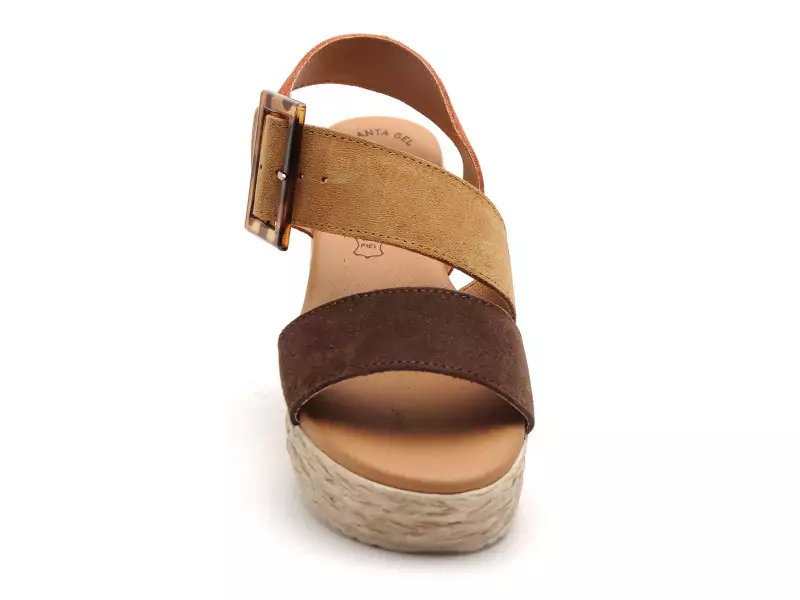 Eva Frutos 718 Marron Sandales à Talons Femme