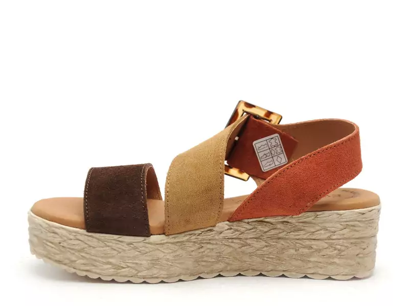 Eva Frutos 718 Marron Sandales à Talons Femme