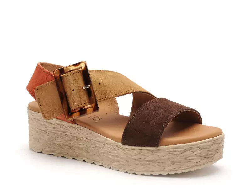 Eva Frutos 718 Marron Sandales à Talons Femme