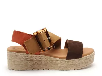 718 Marron Sandales à Talons Femme