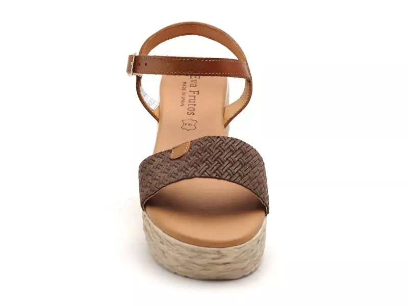 Eva Frutos 791 Marron Sandales à Talons Femme