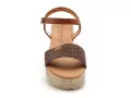Eva Frutos 791 Marron Sandales à Talons Femme