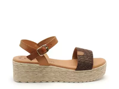 791 Marron Sandales à Talons Femme