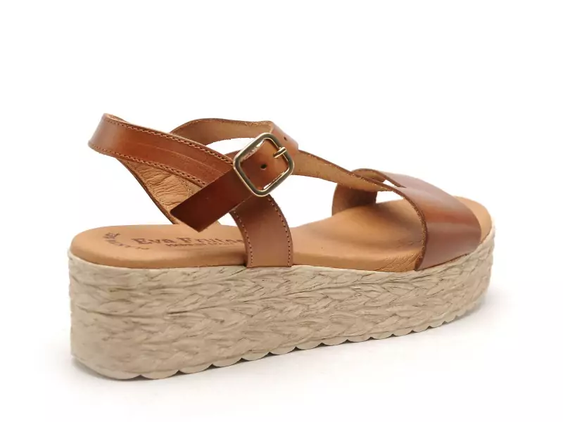 Eva Frutos 742 Marron Sandales à Talons Femme
