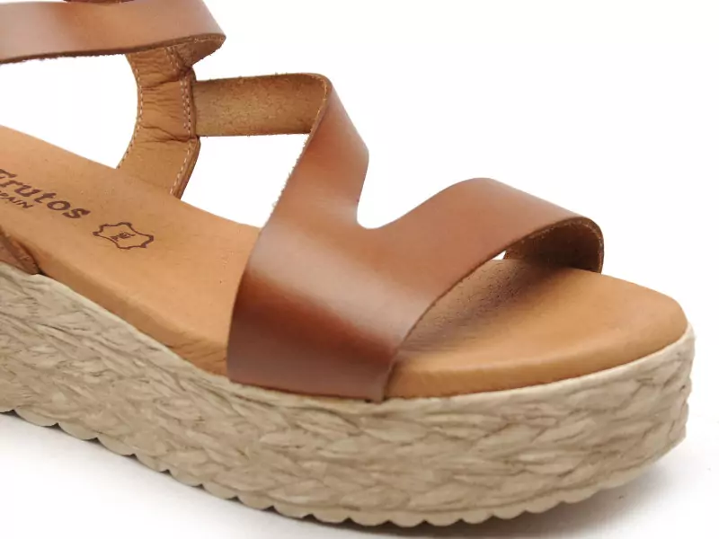 Eva Frutos 742 Marron Sandales à Talons Femme